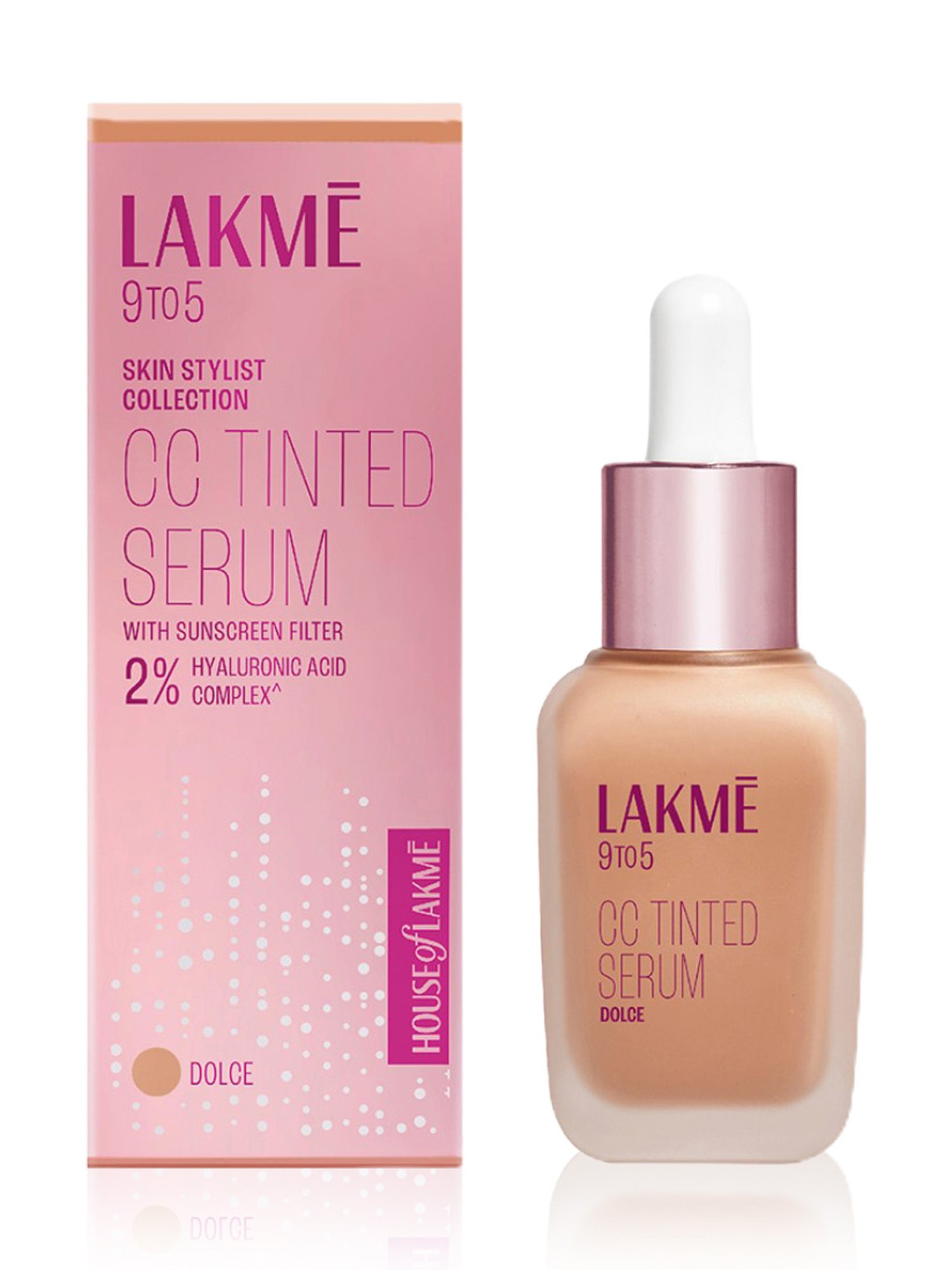 Lakme 9 To 5 CC Tinted Serum with 2% Hyaluronic Acid Dolce - 30 ml