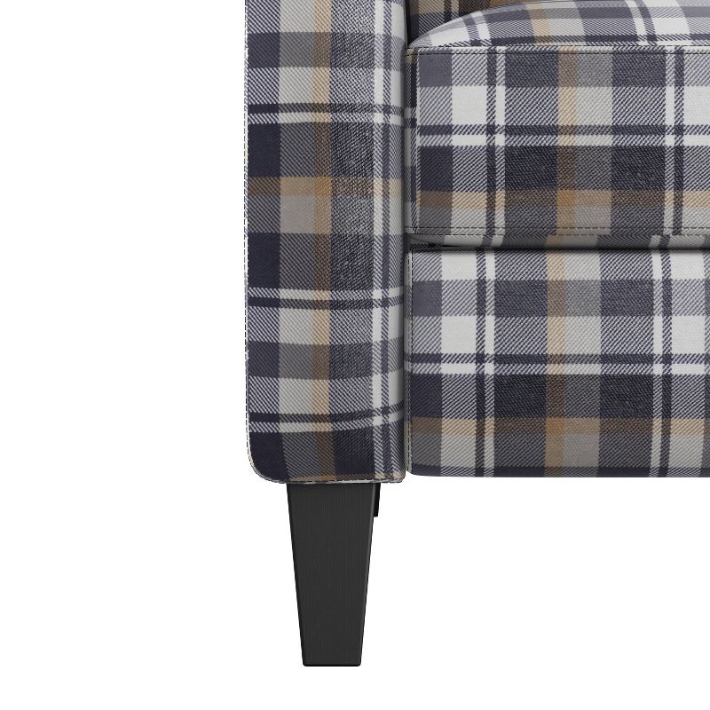 Lani 2 Position Pushback Recliner Chair Velvet Plaid Gray - ProLounger