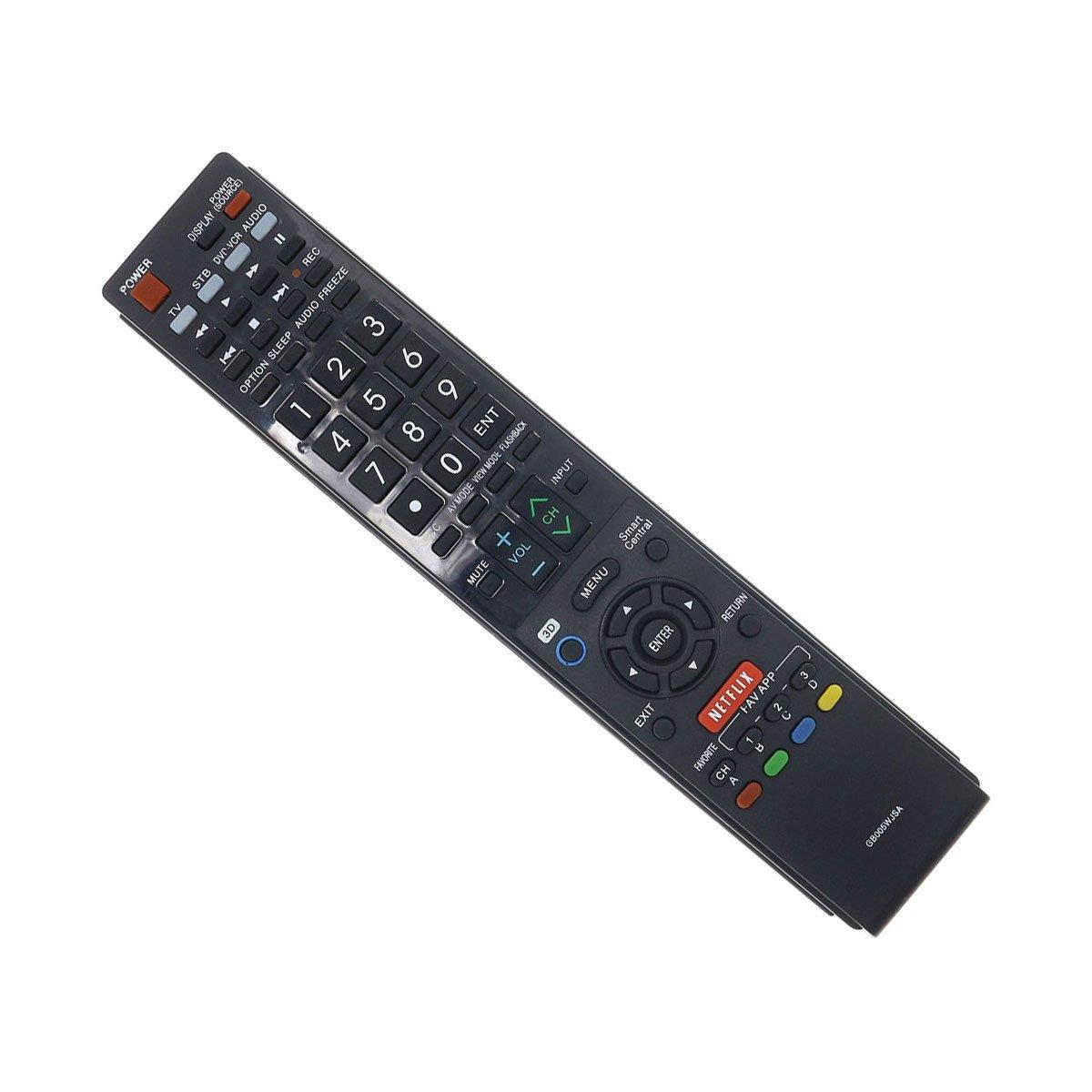 Aurabeam GB005WJSA Replacement TV Remote Control for Sharp Aquos Television (RRMCGB005WJSA)