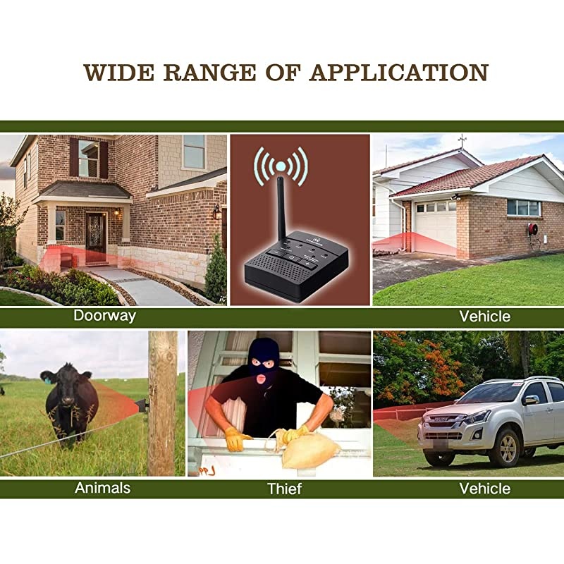 12 Mile Supplemental Driveway Alarms Wireless Outside Solar Sensor