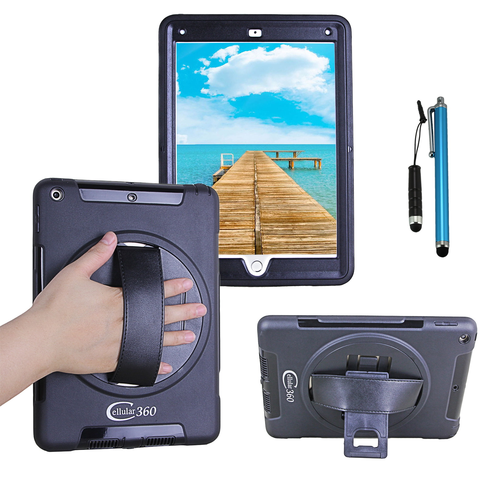 UAG Designed for Microsoft Surface Go 2 / Surface Go Case Scout w/Handstrap [Black] Rugged Military Drop Tested Protective Cover