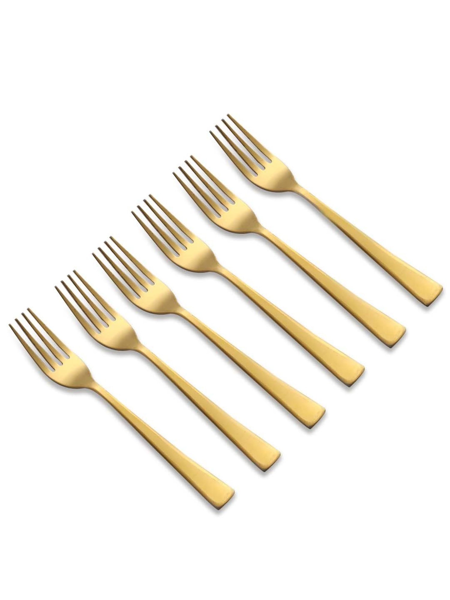 FnS Gold Stainless Steel Dinner Fork - Set of 6