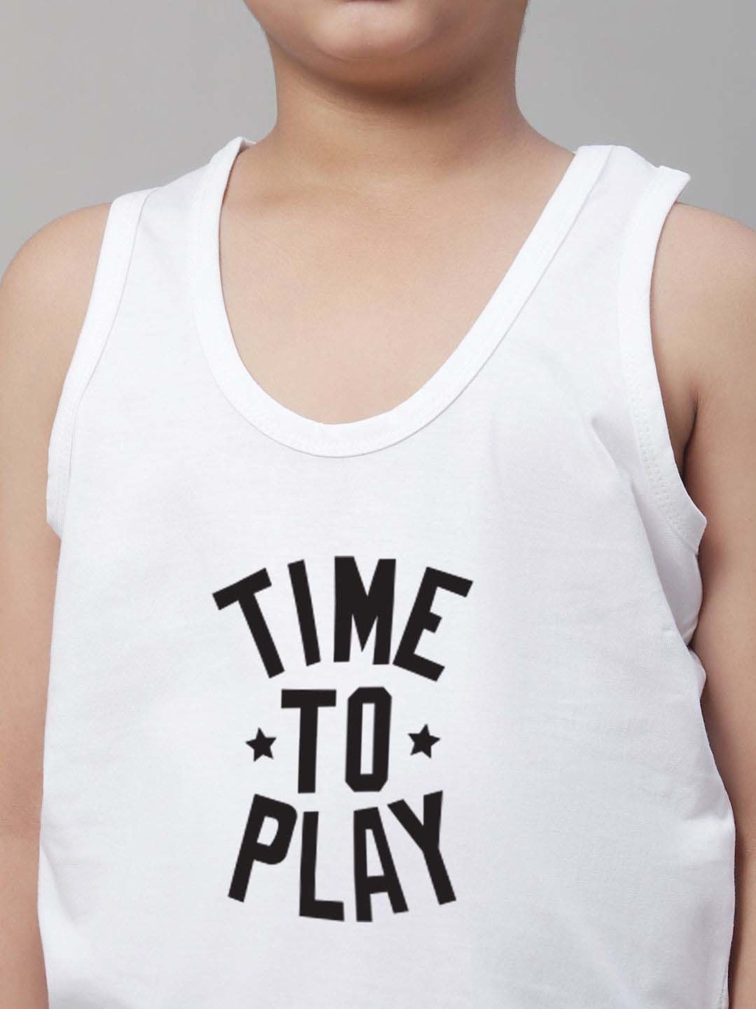 Palm Tree Kids White Printed Vest