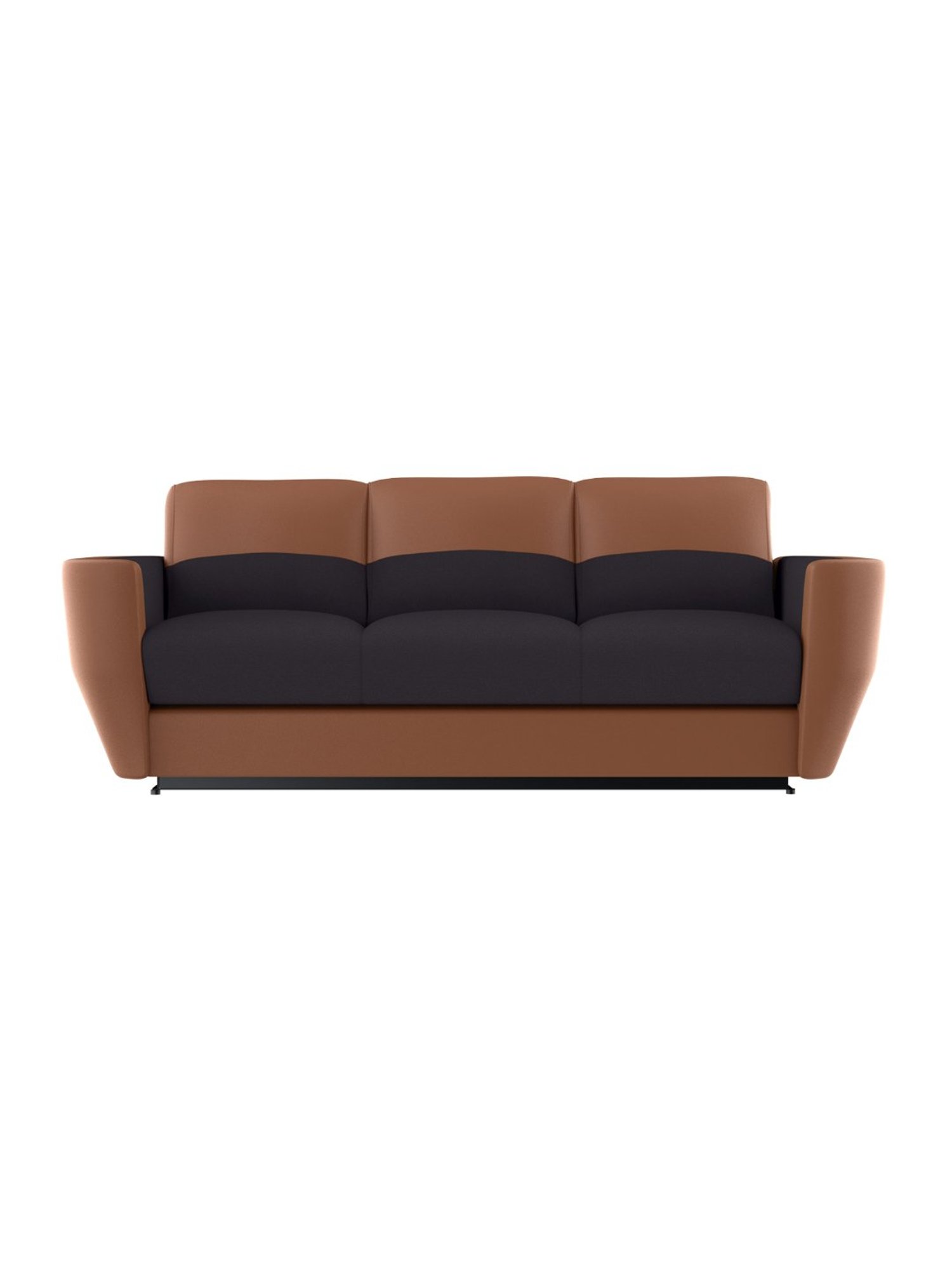 Godrej Interio Collet V2 Brown Pinewood 3 Seater Sofa
