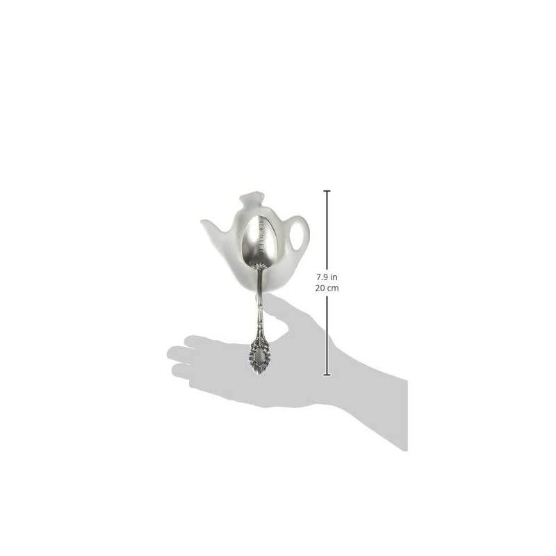 Tea-Rific Tea Pot and Spoon, Silver