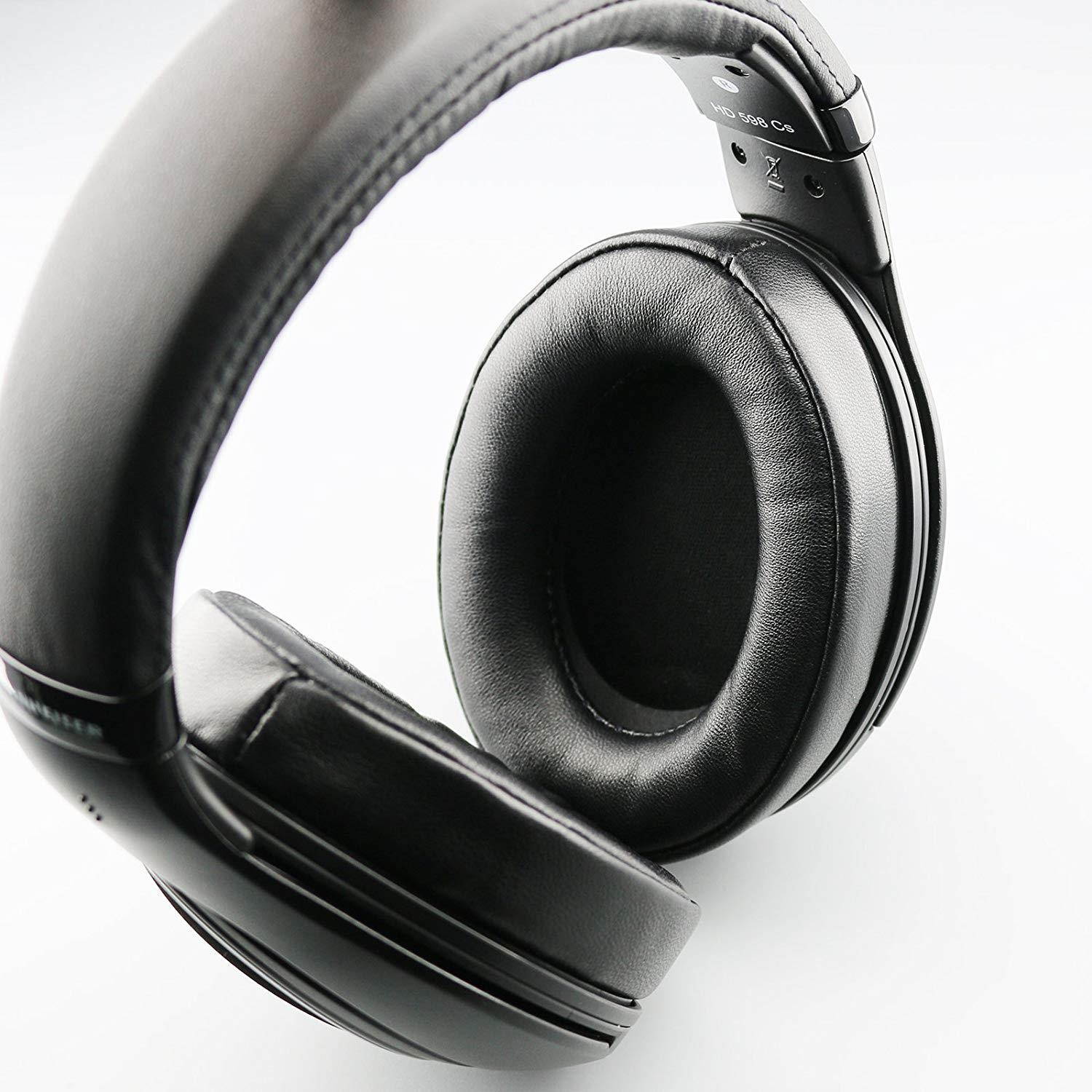 NewFantasia Replacement Earpads Compatible with Sennheiser HD 380 PRO, PC350, PXC350, PXE350, HD380, HME95, HMEC250 Headphones Sheepskin Leather Memory Foam Ear Cushions