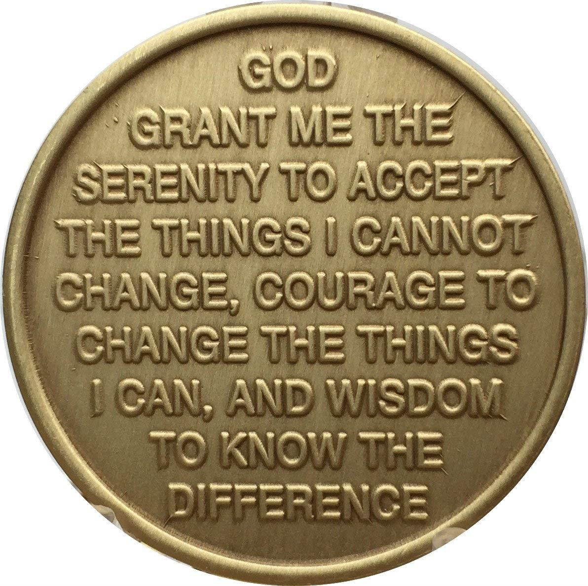 Change Is The Essence Of Life Color Rainbow Butterfly Serenity Prayer Medallion Chip
