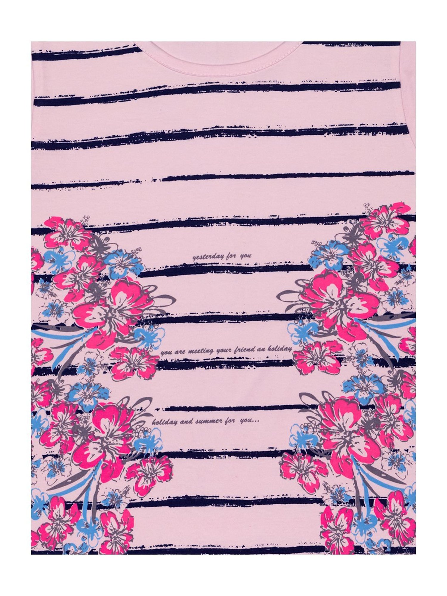 Todd N Teen Kids Pink Cotton Graphic Print T-Shirt & Pants