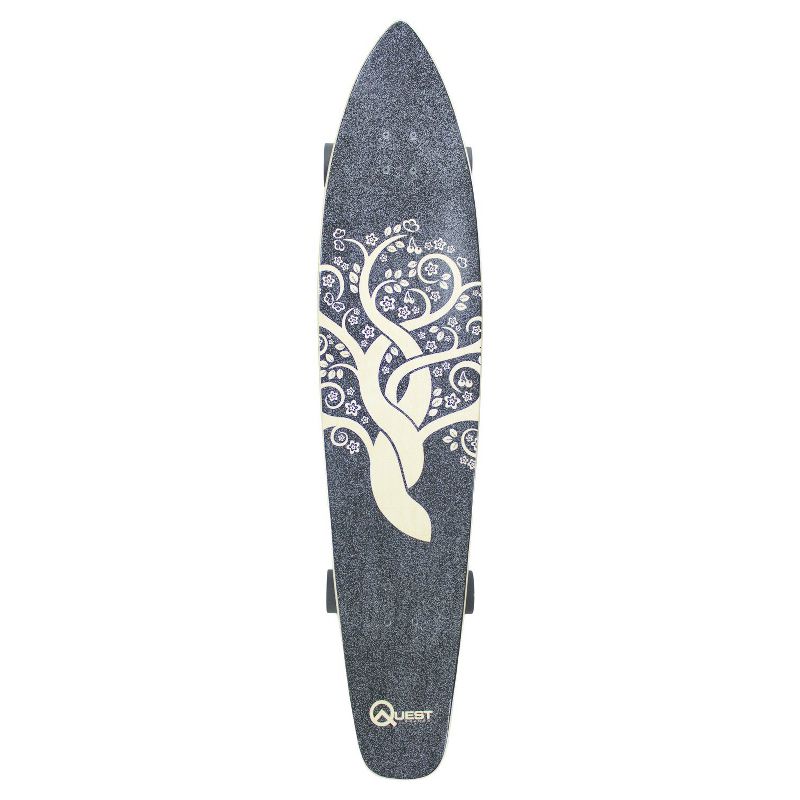 Quest Super Cruiser "Maple" 44" Longboard Skateboard - Black/White
