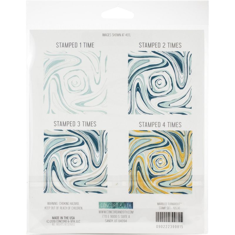 Concord & 9th Clear Stamps 6"X6"-Marbled Turnabout