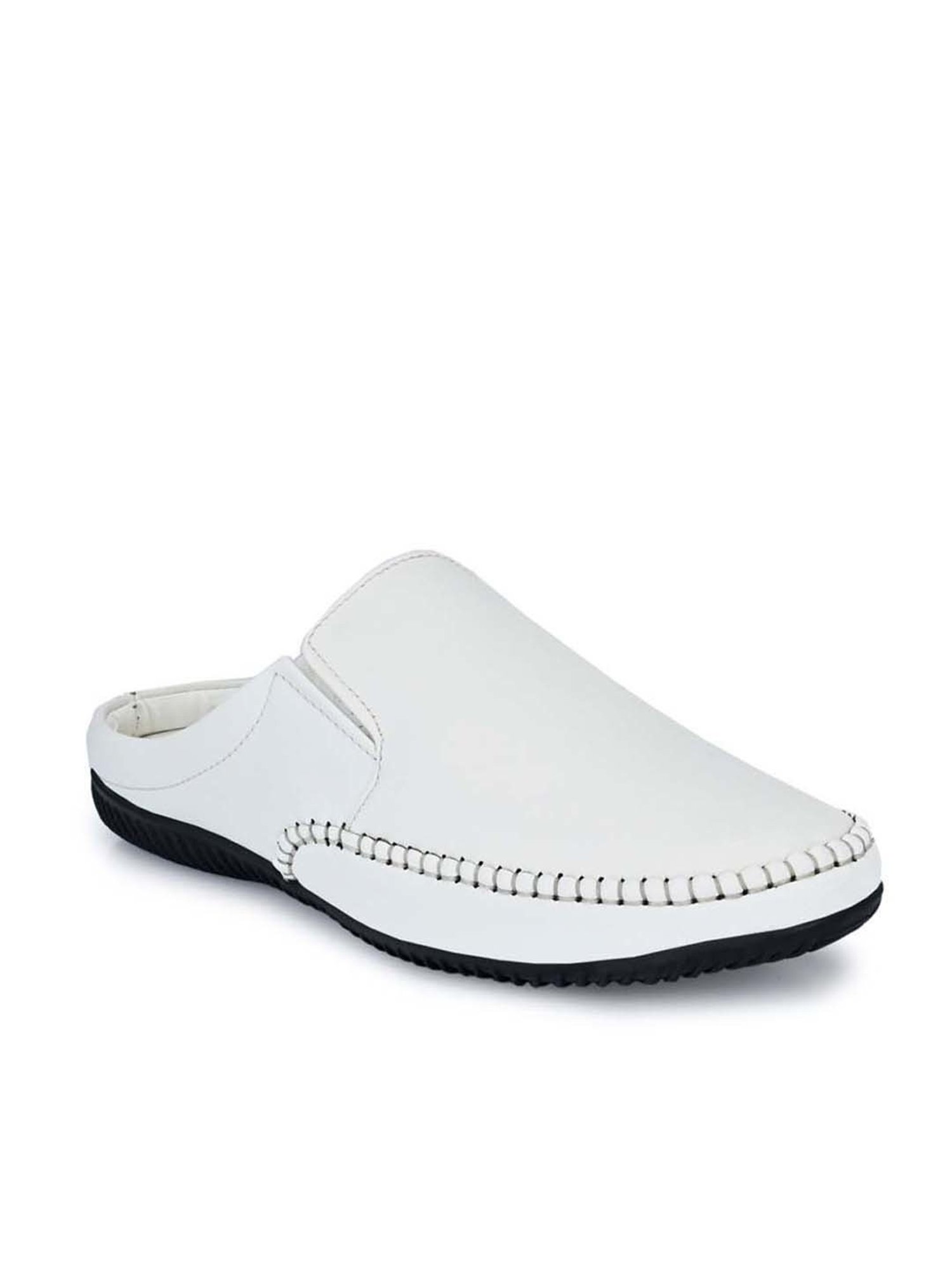 Eego Italy Men's White Mule Shoes