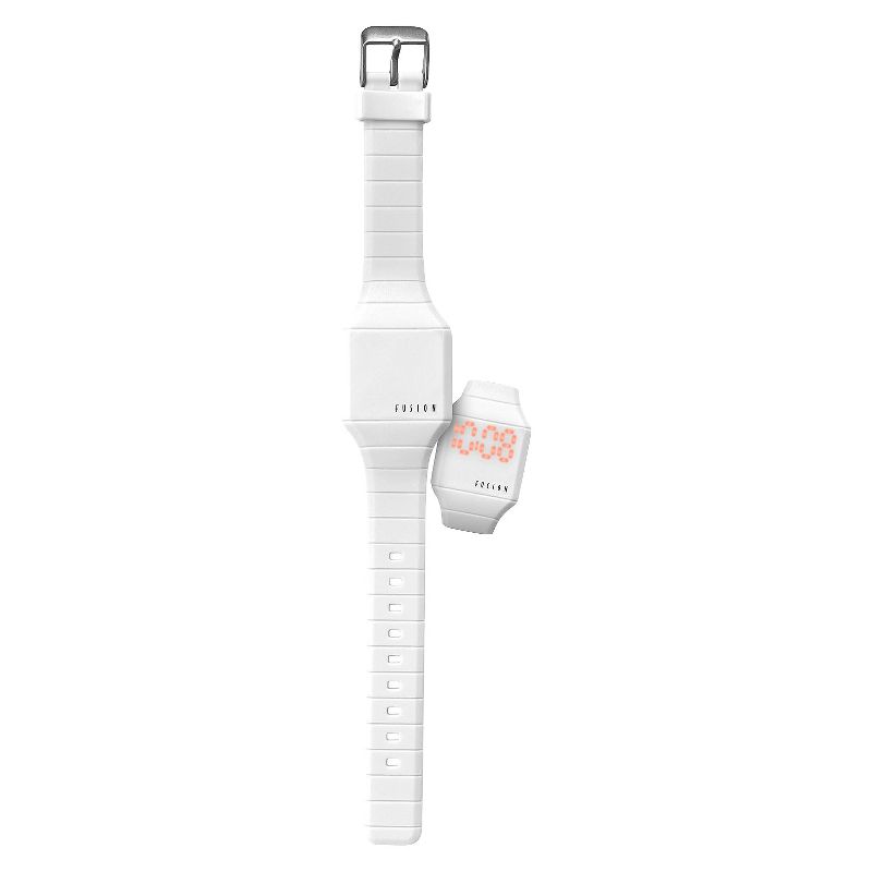 Girls' Fusion Hidden LED Digital Watch - White