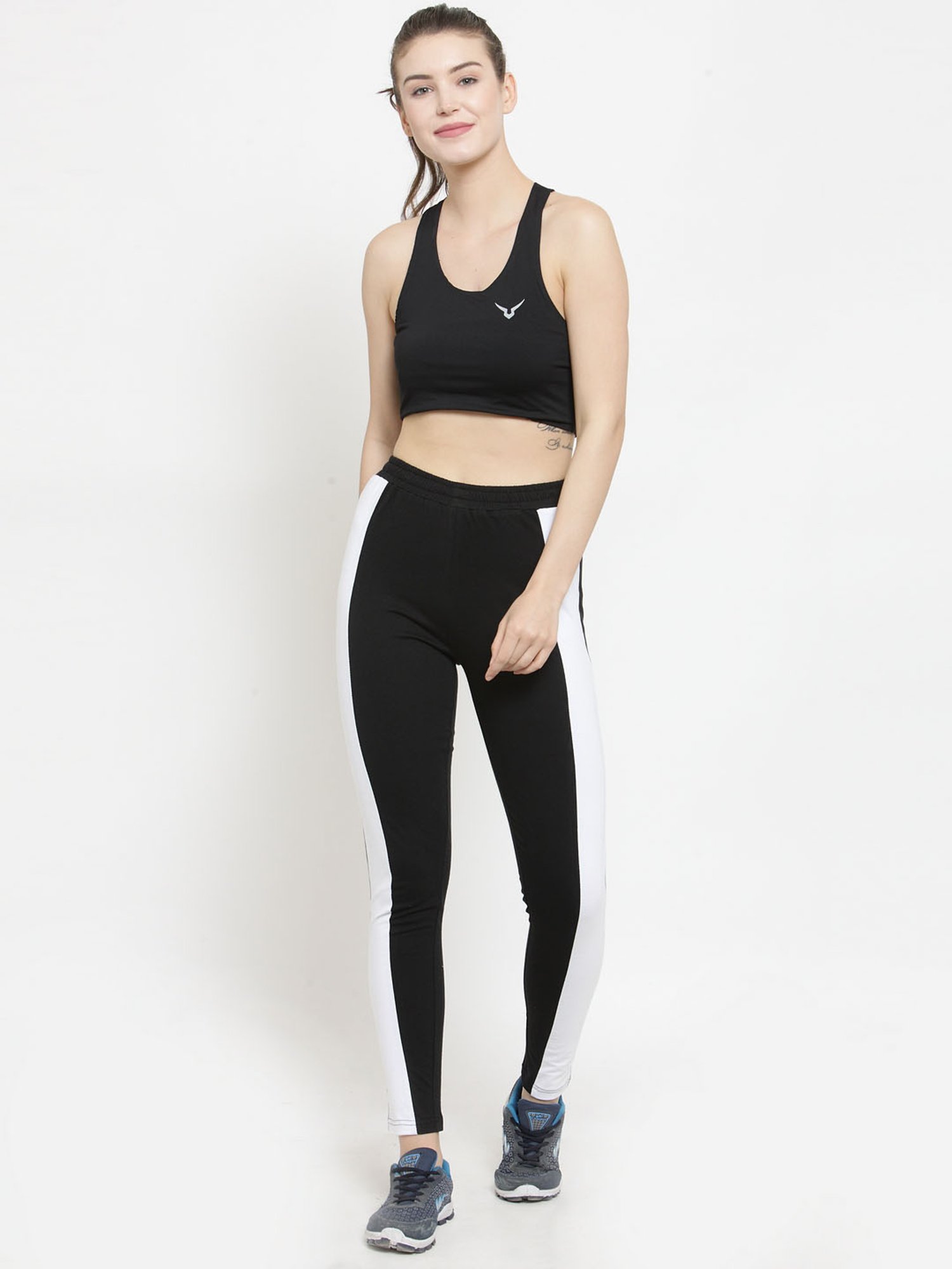 Boston Club Black & White Cotton Trackpants