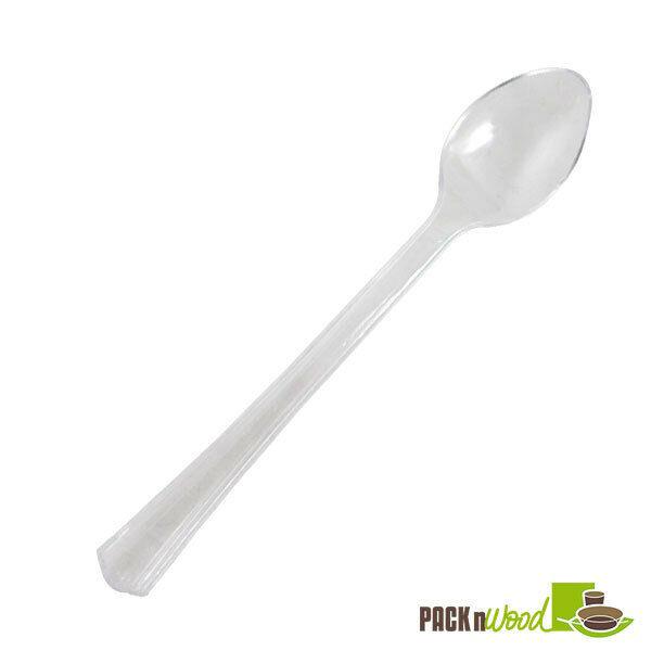 PacknWood 210CV113T, 4.2-inch Mini Clear Luxury Spoon, 100/PK