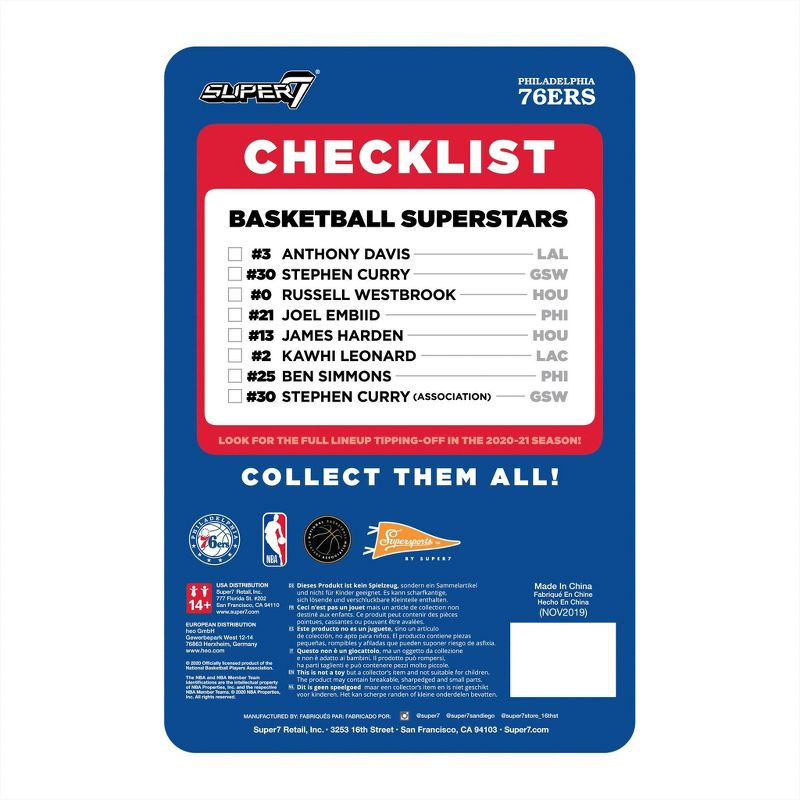 NBA Philadelphia 76ers 3.75" ReAction Action Figure - Ben Simmons