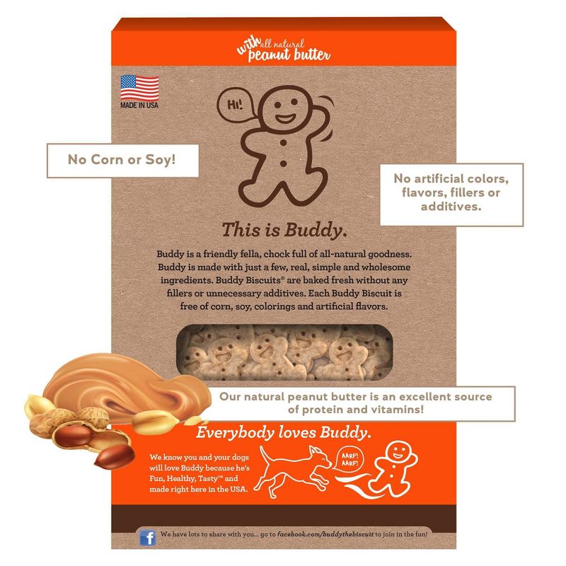 Buddy Biscuits Peanut Butter Puppy Dry Dog Treats - 8oz