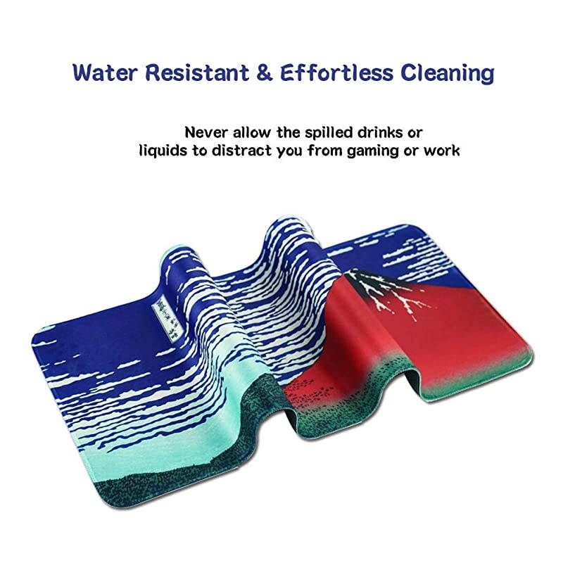 Gaming Mouse PadExtended Large Pattern Anti Slip Stitched Edges Long XXL MousepadDesk Pad Keyboard Mat NonSlip Base WaterResistant for GamingOffice Home 1Fuji 1 Pack