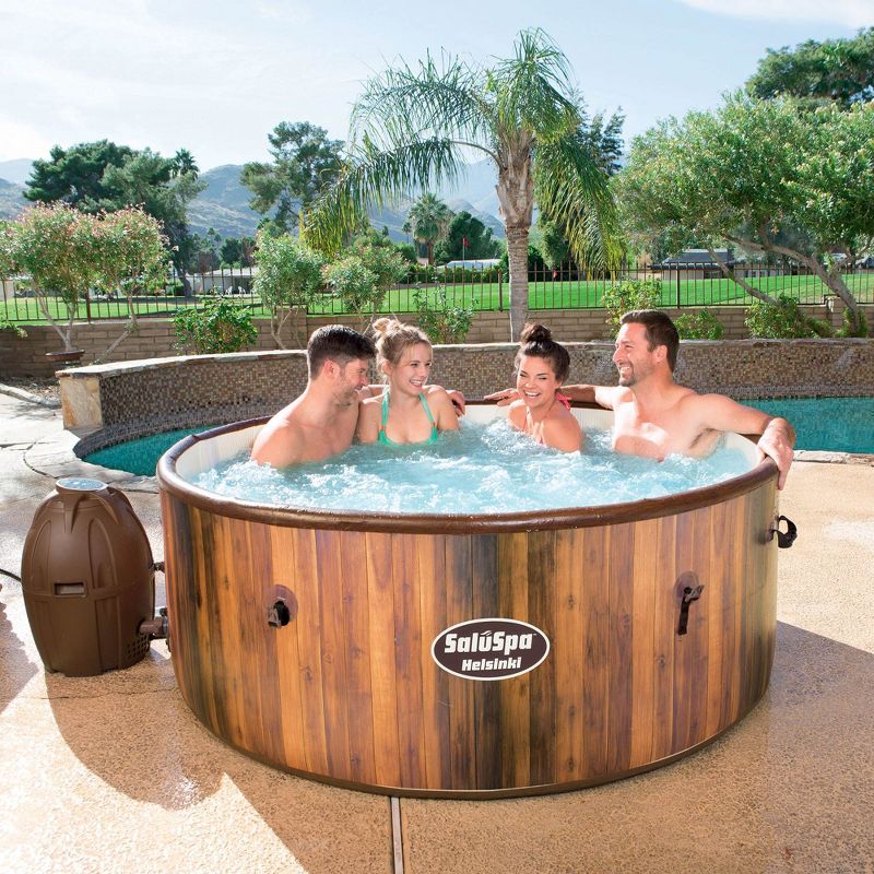 Bestway 7-Person Inflatable Hot Tub | SpaGuar Pre Measured Water Softening Kit