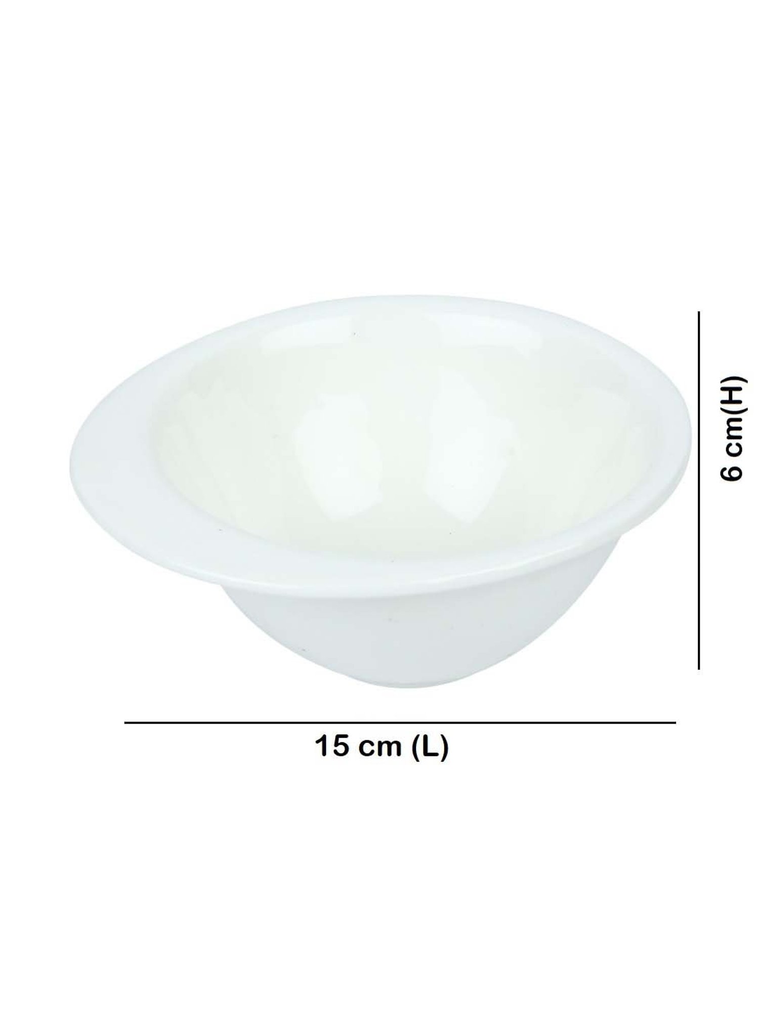 Aapno Rajasthan White Ceramic Ceareal Bowl - Set of 2