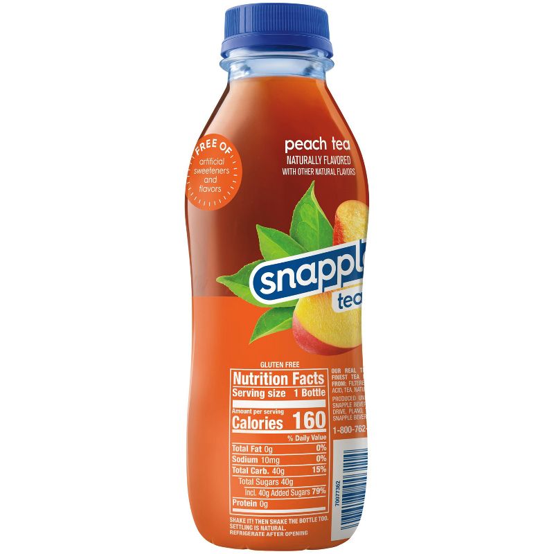 Snapple Peach Tea - 16 fl oz Bottle