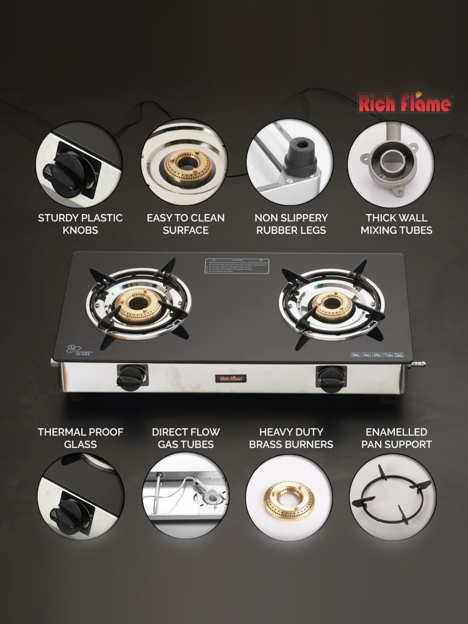 Glen LPG Gas Stoves with 3 Burner