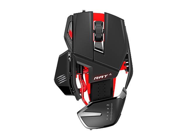 Mad Catz RAT 4 MCB4373100A3/04/1 Red Wired Optical Mouse