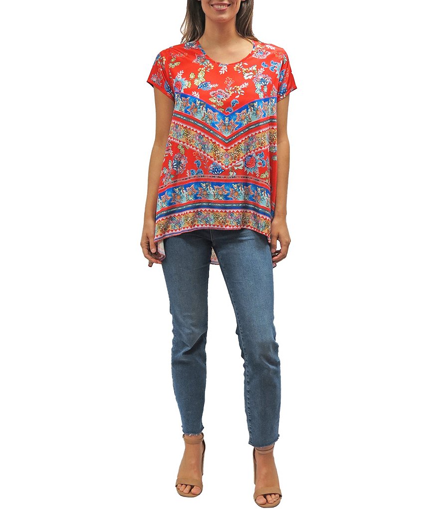 Karyn Seo Myra Floral Print Hi-Low Hem Tunic