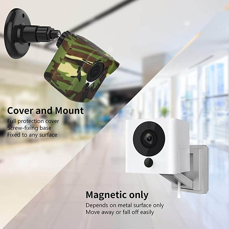 Wyze Cam Camera Wall Mount Bracket, Weather Proof 360 Degree Protective Adjustable Housing Mount and Cover for Wyze Cam V2 V1 and Ismart Spot Camera Indoor Outdoor (Black(3 Pack))