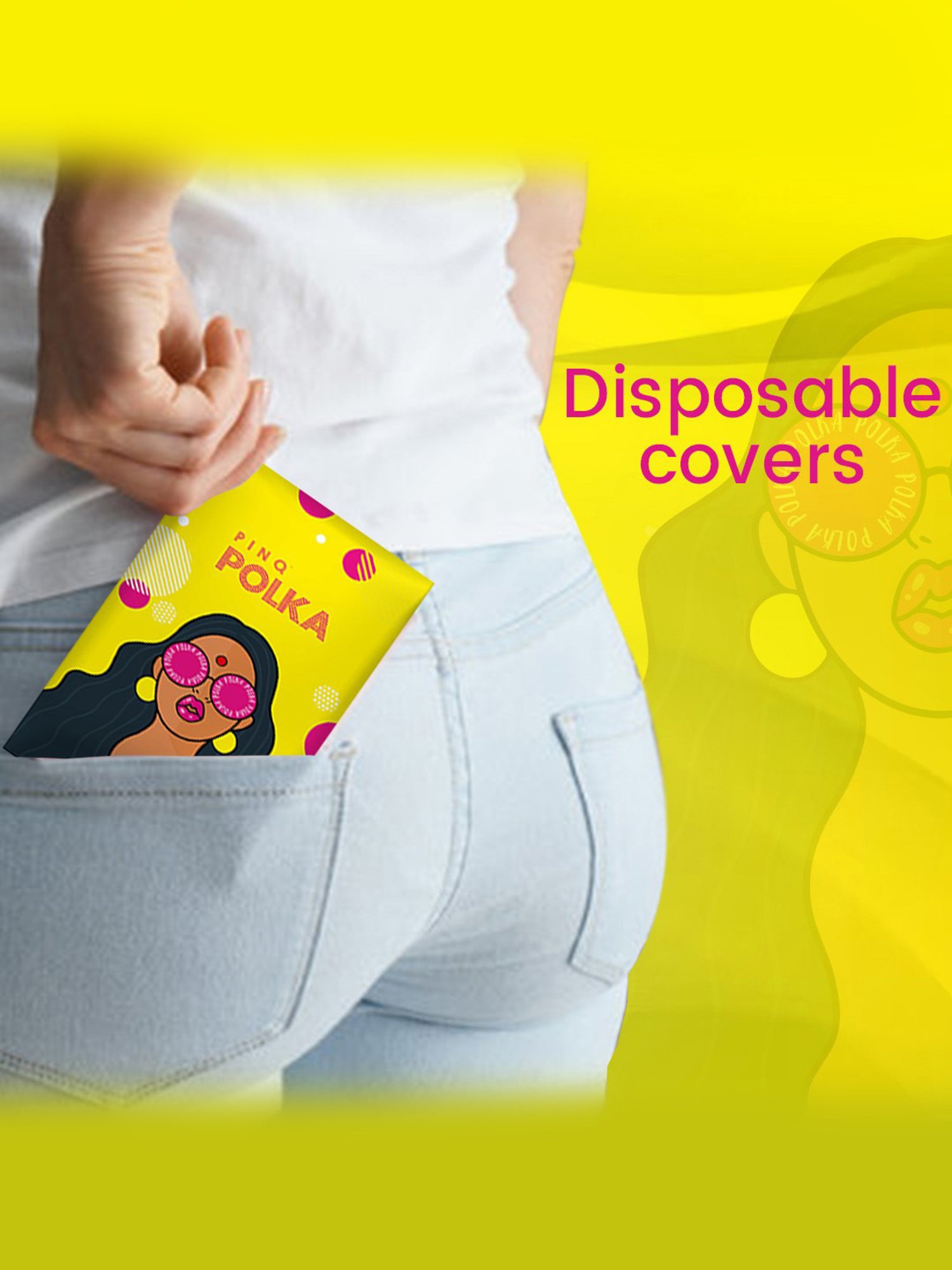 PINQ Polka Premium Cotton Feel Sanitary Pads XL - 40 Pads + 5 Pantliners