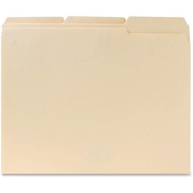 Sparco File Folder 1/3 Cut Assorted Tab 2-Ply Ltr 100/BX MLA SP211113
