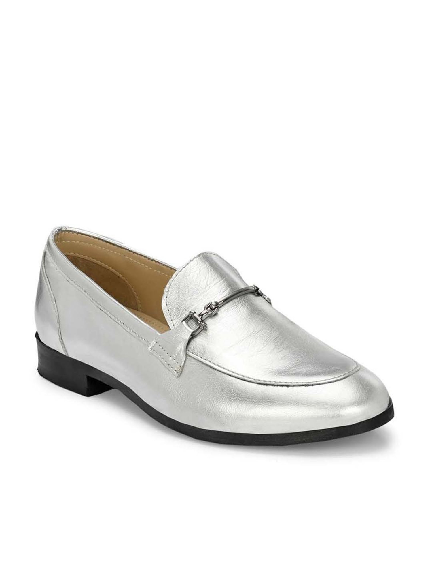 Carlo Romano Women's Silver Flat Ballets