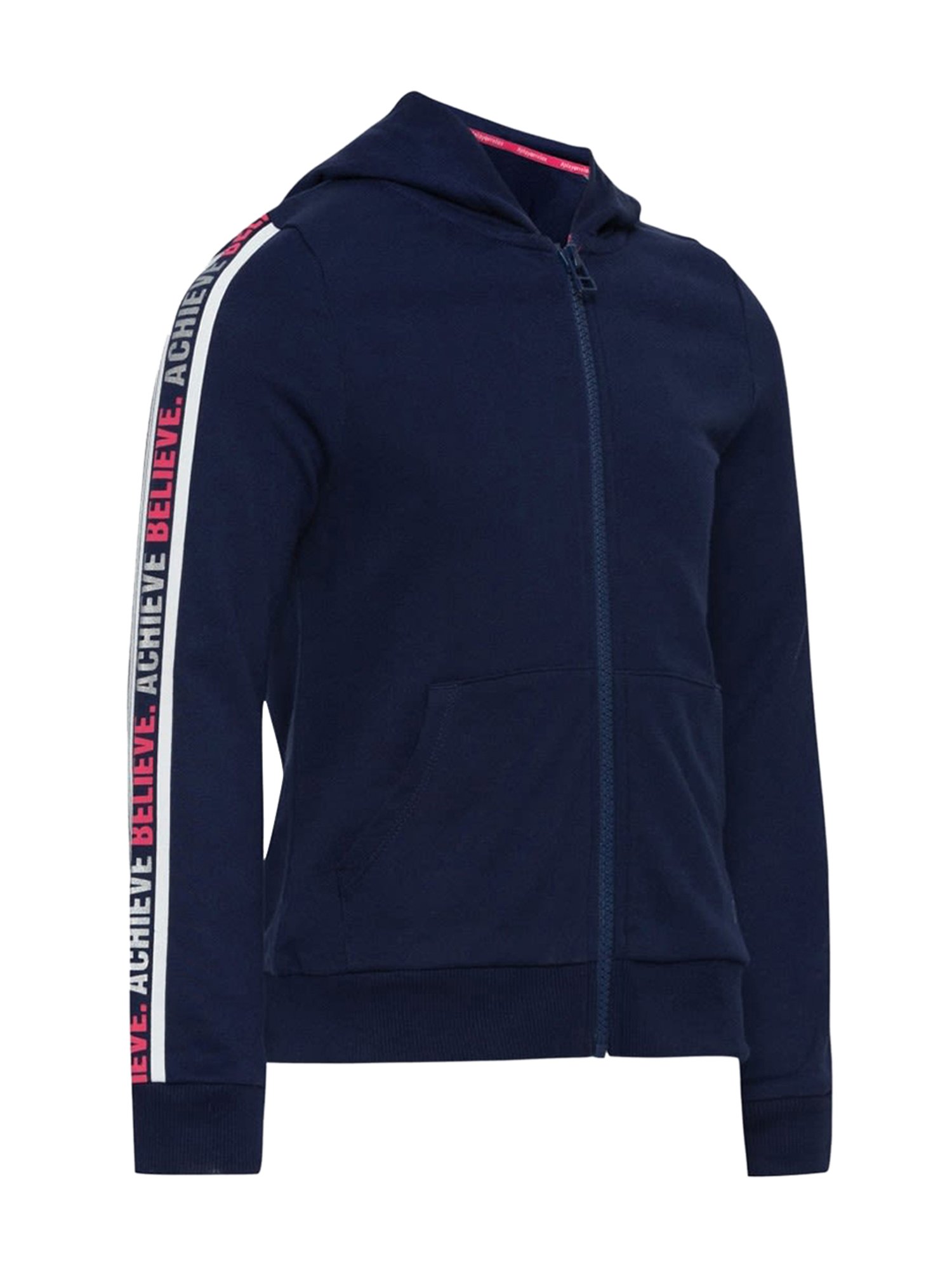 Jockey Kids Navy Solid AG20 Hooded Jacket