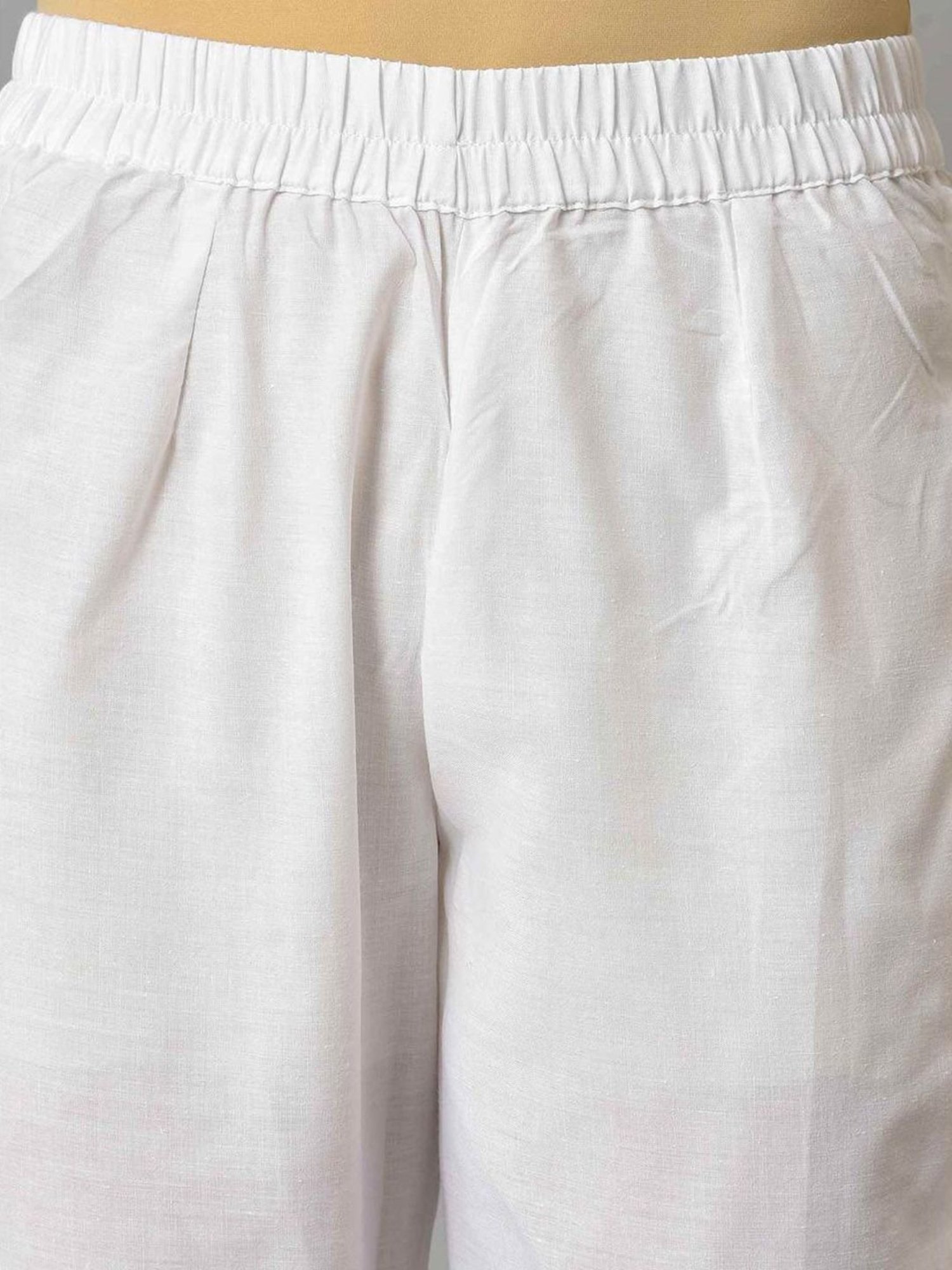 Aurelia Maroon & White Cotton Woven Pattern Kurta Pant Set