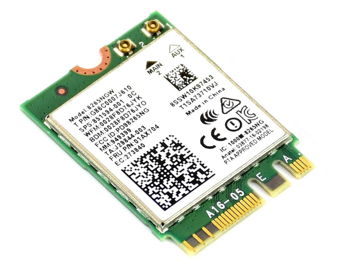Wireless-AC8265 Dual Mode Intel 8265AC Chip Wireless NIC Module for Jetson Nano Developer Kit Support 2.4GHz/5GHz 300Mbps/867Mbps Dual Band WiFi and Bluetooth 4.2
