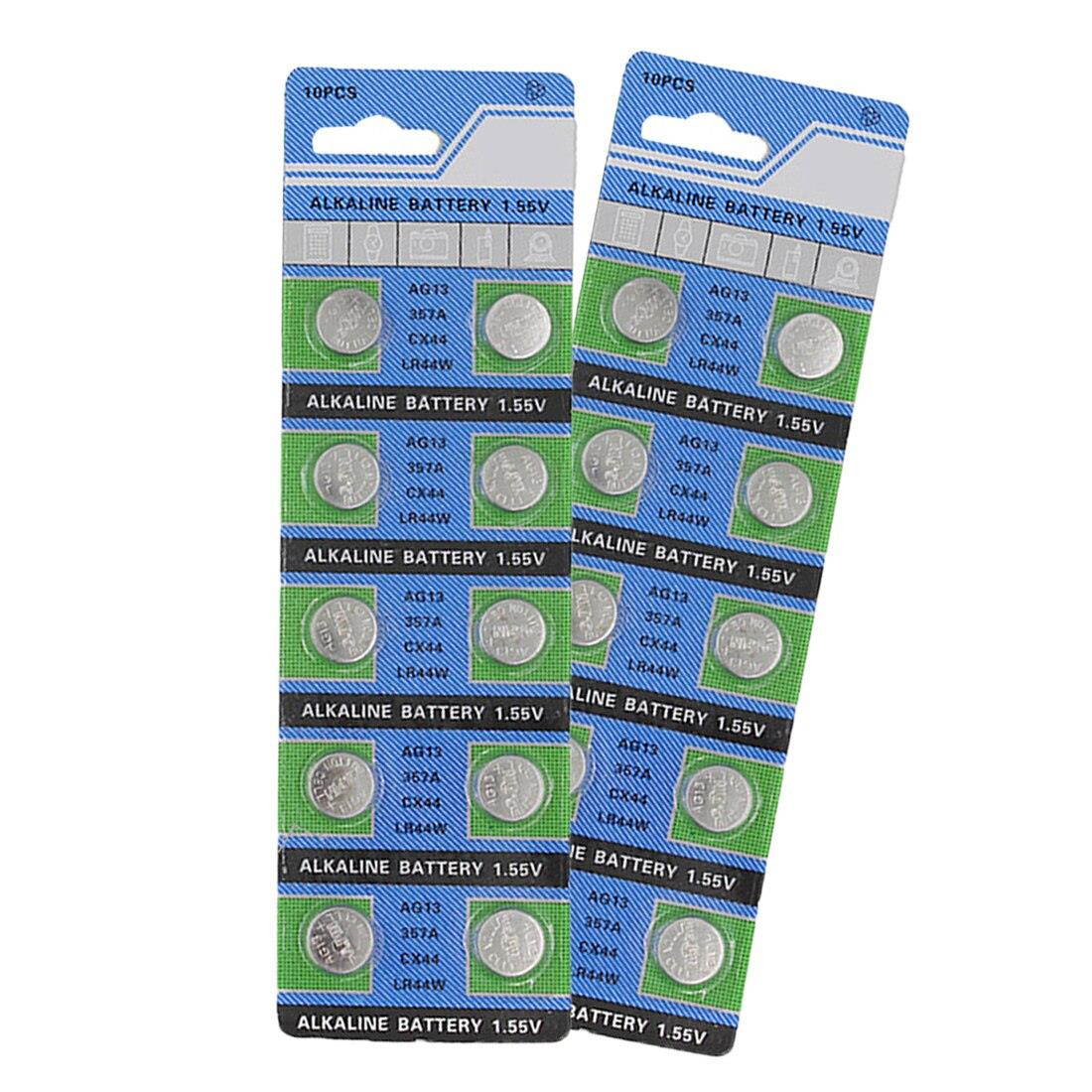 100 Pcs AG13 LR44 357A S76E G13 Button Coin Cell Battery Batteries 1.55V Alkaline