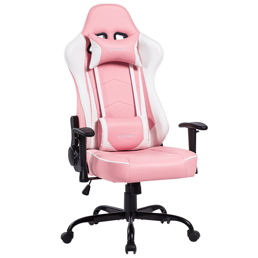Gaming Chair, Racing Style Computer Desk Chair Padded Armrests Ergonomic Lumbar Support Adjustable Height