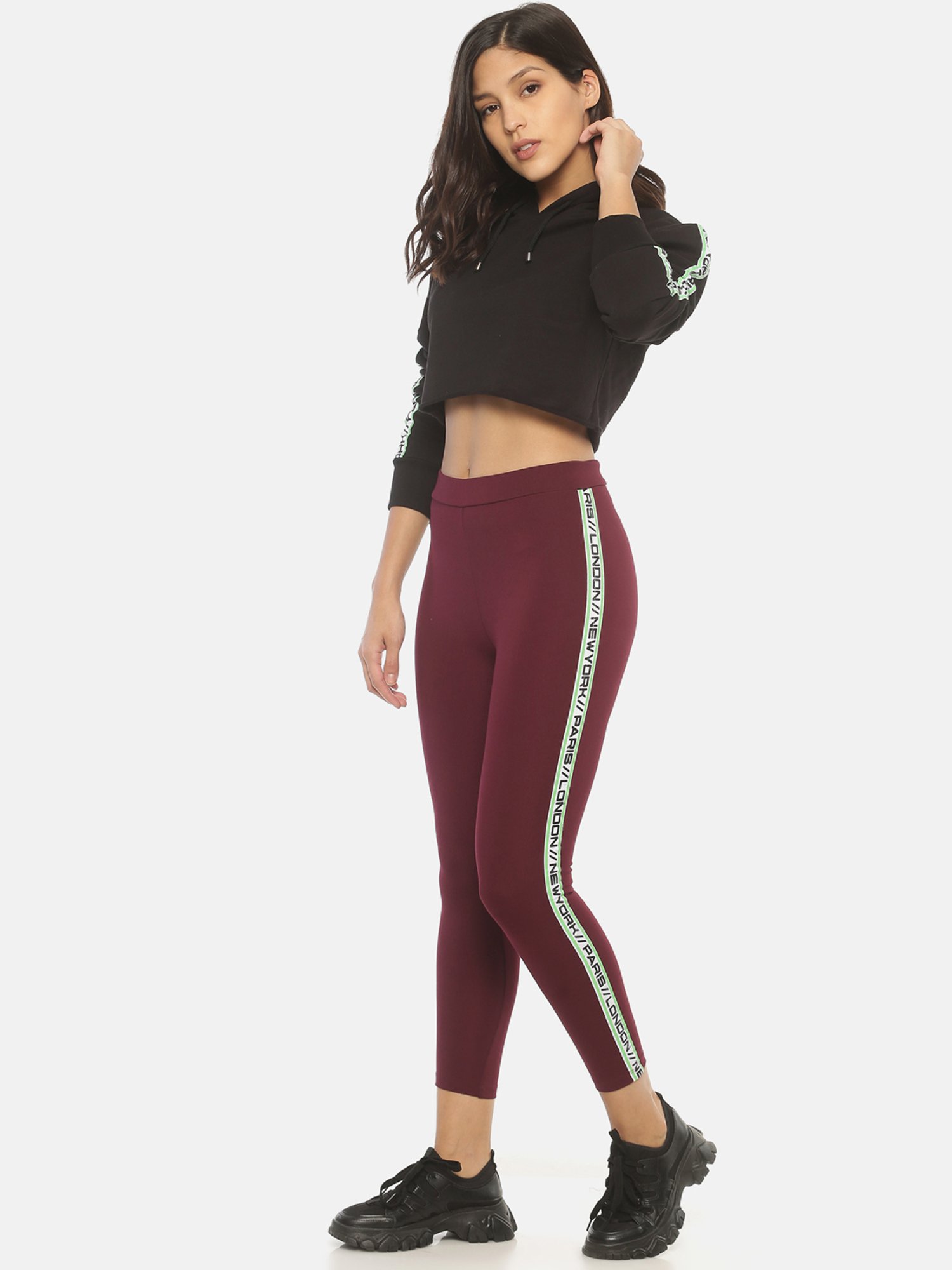 ISU Maroon Cotton Treggings