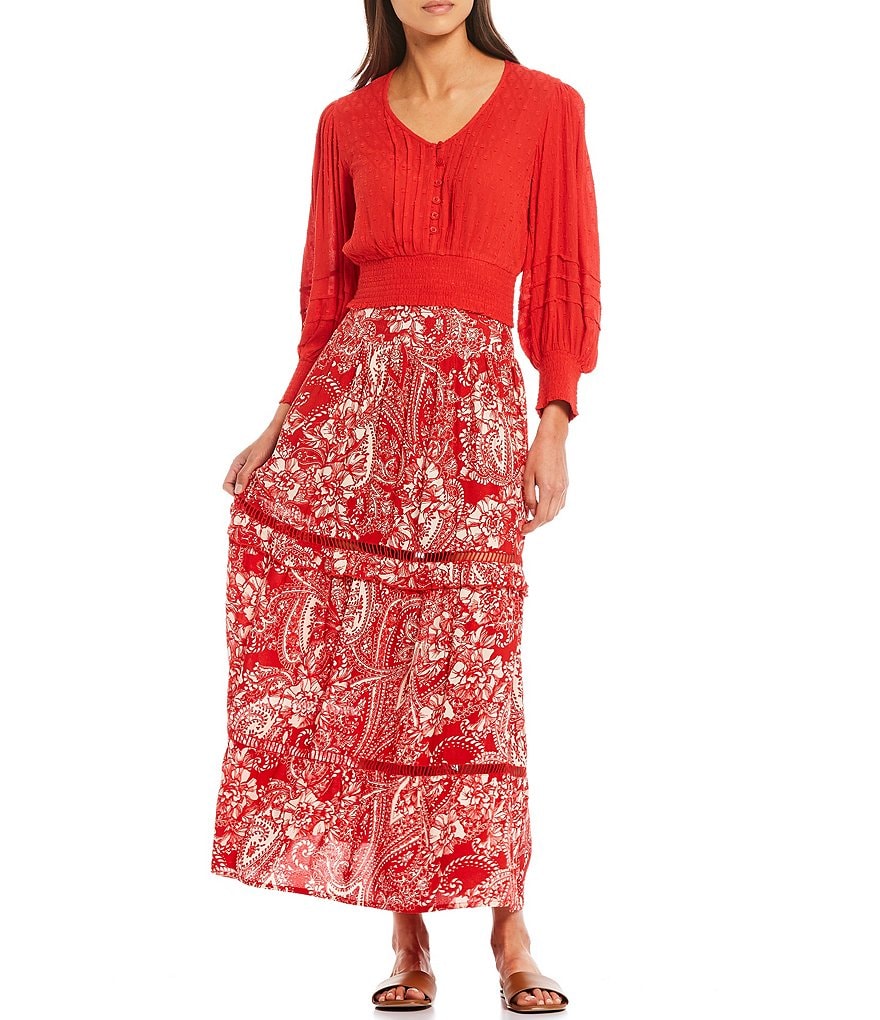 B.O.G. Collective Vivienne V-Neck Long Sleeve Top