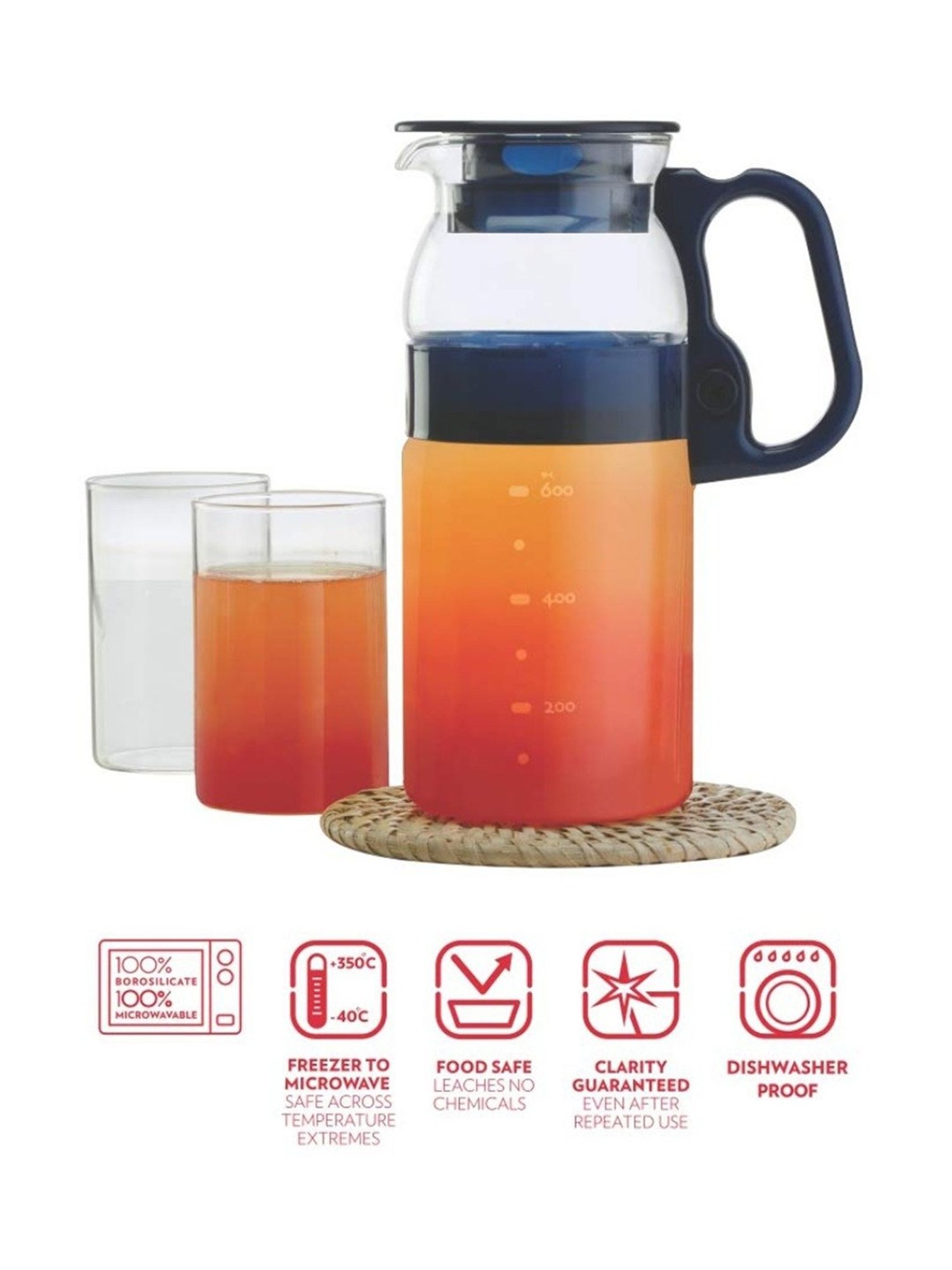 Borosil Silver Stainless Steel Wonder Jug (5700 ML)