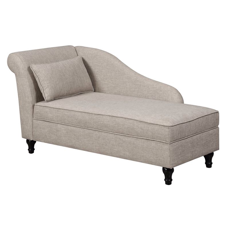 Pease Contemporary Faux Leather Upholstered Crystal Button Tufted Chaise Lounge White - Baxton Studio