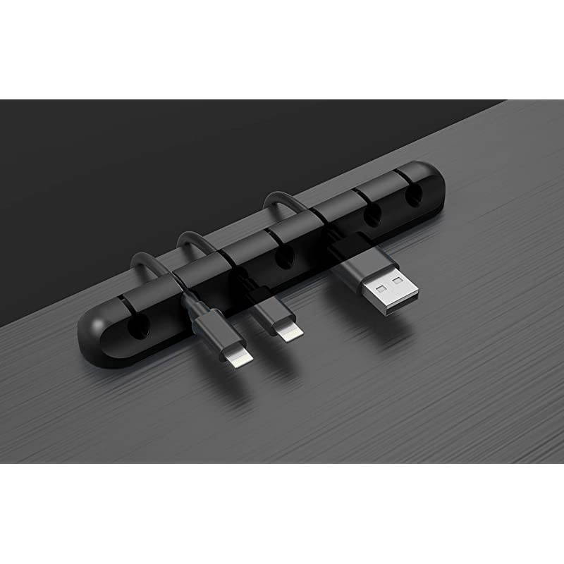 Cable Clips Cord Organizer Cable Management  Adhesive Wire Cord Holder for Computer Power CordsUSB Charging Cables Mouse Cable Desk PC Office Home Car 7 53 Slots Black 3 Packs
