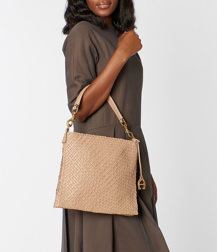 Etienne Aigner Irena Woven Small Hobo Bag