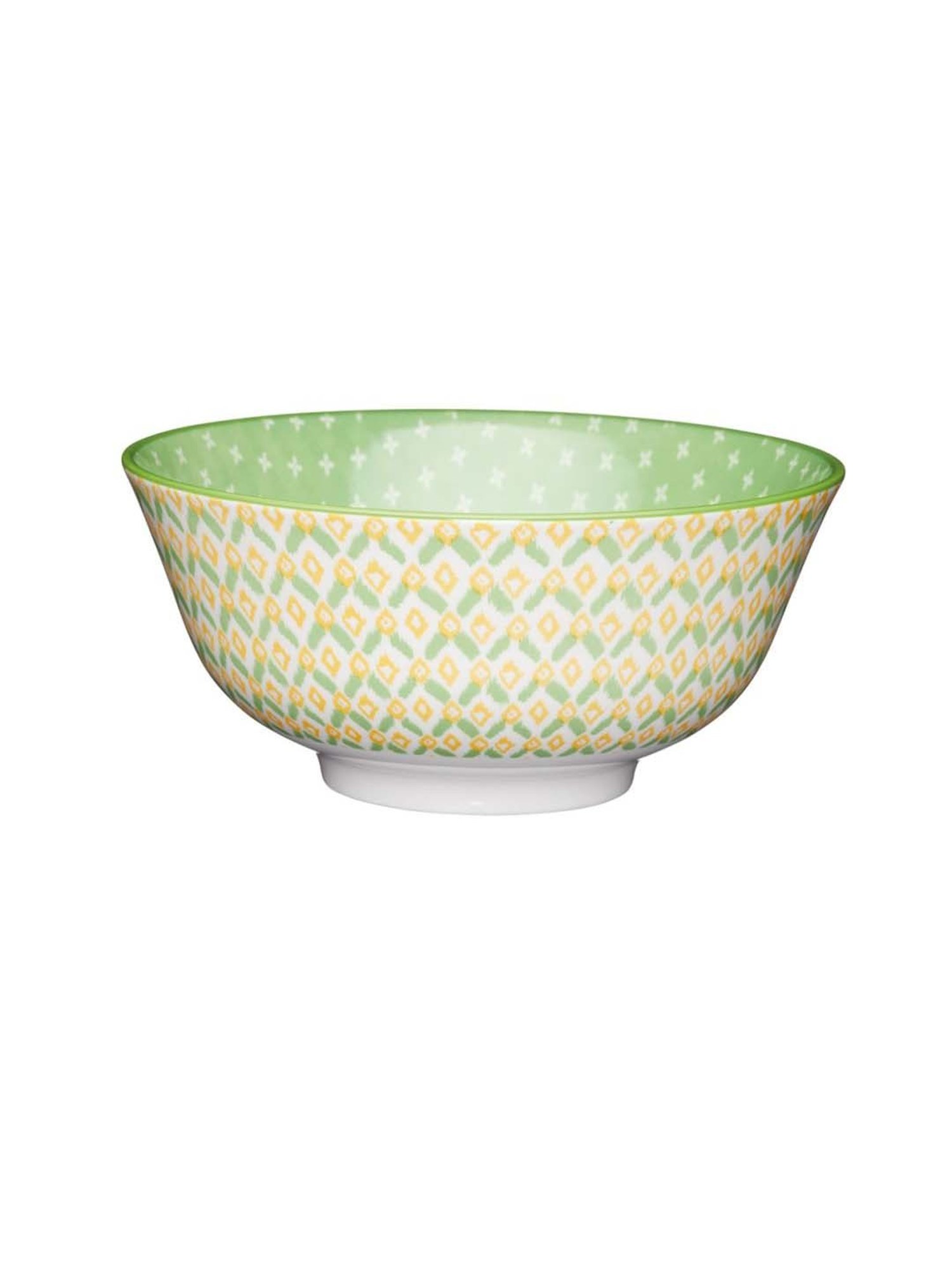 KitchenCraft Green & Yellow Stoneware Bowl
