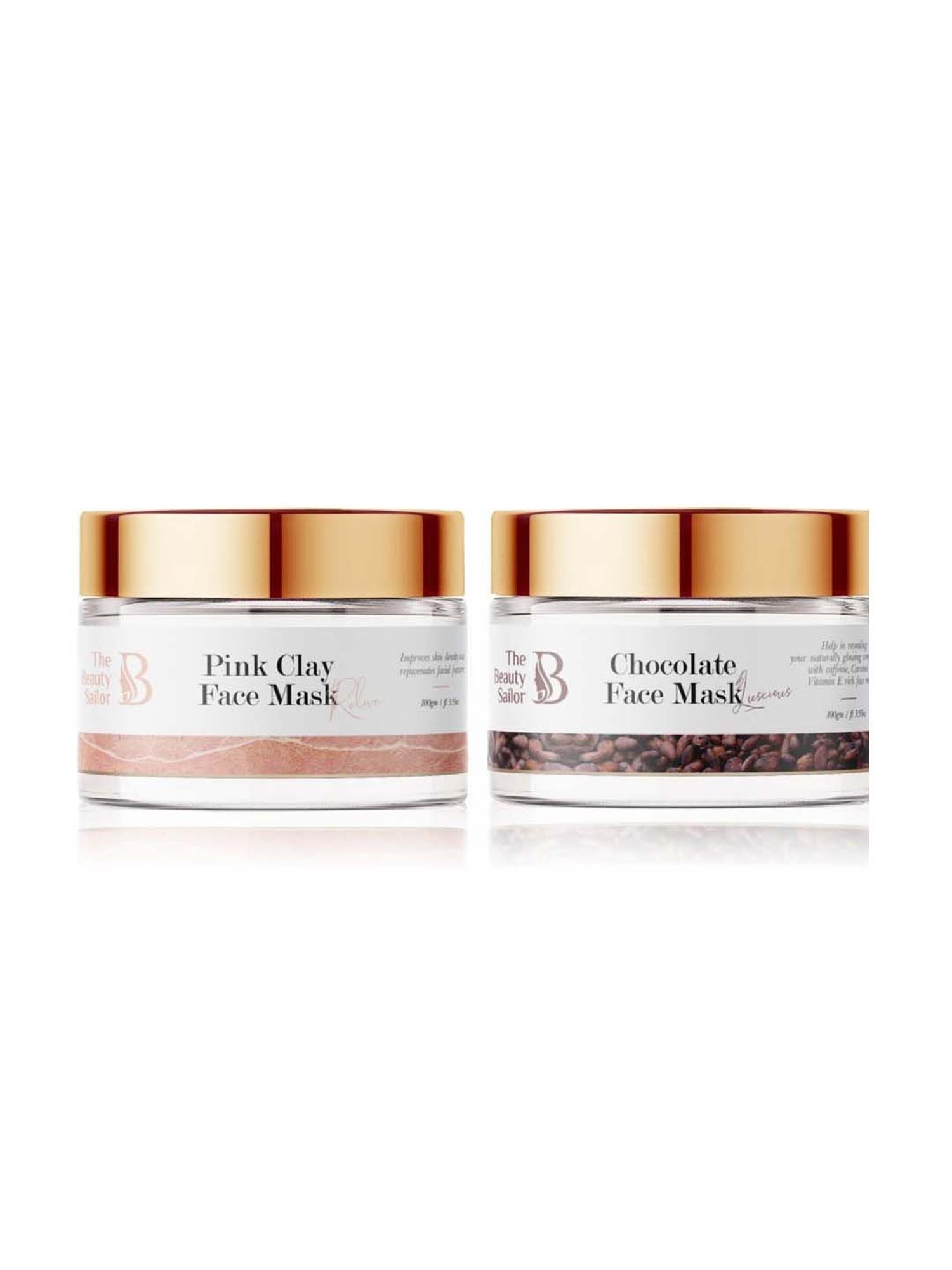 The Beauty Sailor Chocolate Face Mask & Anti Aging Pink Clay Face Mask