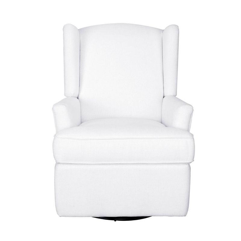 Karla Dubois Hemingway Swivel Accent Chair - White