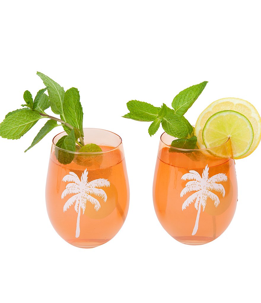 Sunnylife Cheers Stemless Glass Tumblers