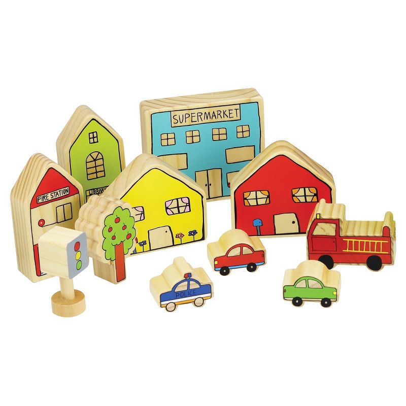 The Freckled Frog Village Block Set  - 20 Pieces