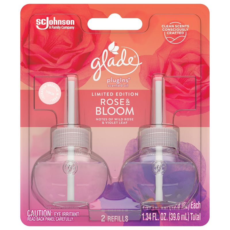 Glade Rose Bloom PlugIns Refill - 2ct