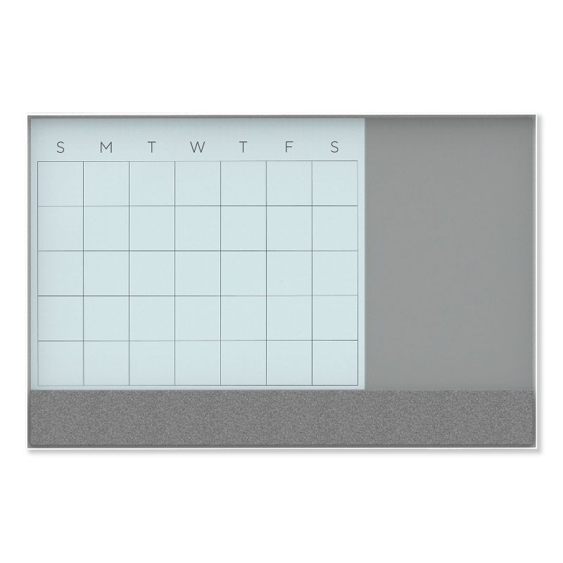 U Brands Dry Erase Combo Board 36 x 24 Month View White Surface & Frame 3197U0001