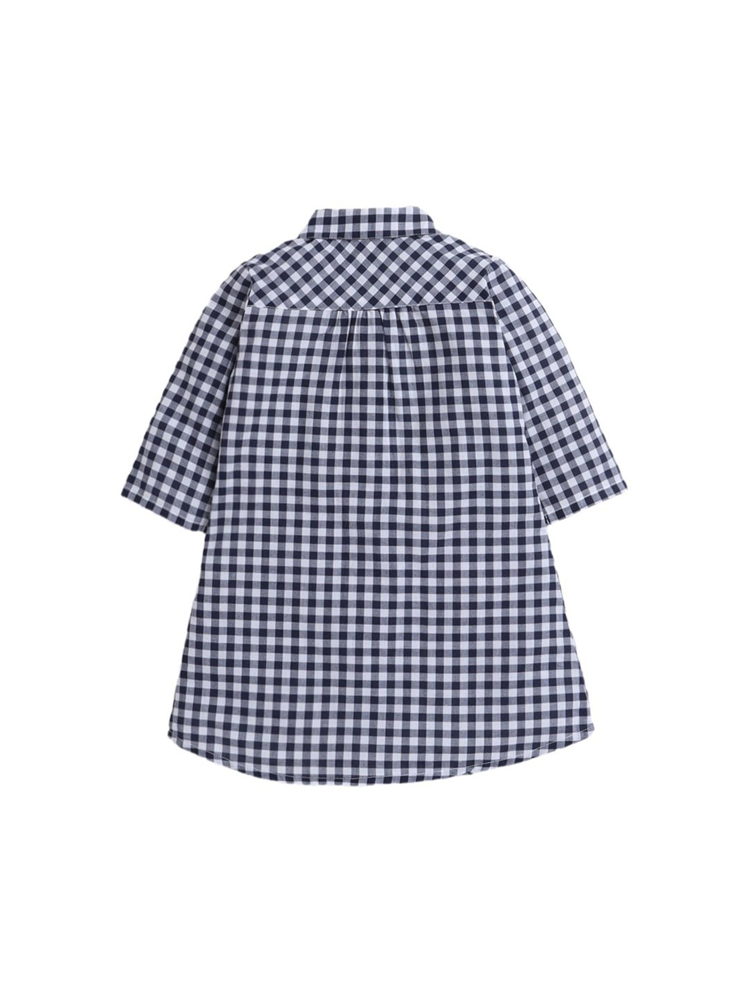 The Magic Wand Kids Black & White Checks Dress